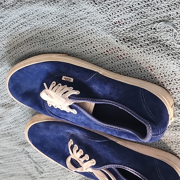 Vans Shoes Blue Suede Mens 11.5 - Picture 4 of 6